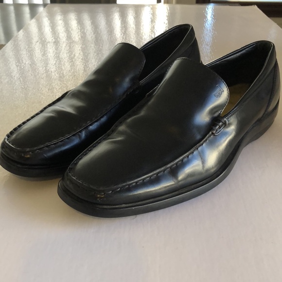 TOD’S Men’s Black Leather Driving Loafers Size 7 - Picture 4 of 15